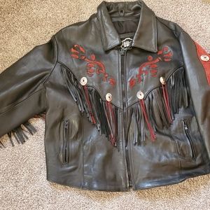 Womens Leather Riding Jacket